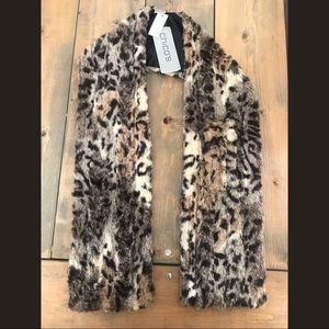 Chico’s faux fur scarf ascot scarf